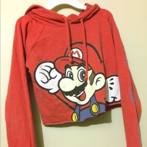 Forever21 Nintendo Official Crop Hoodie Large